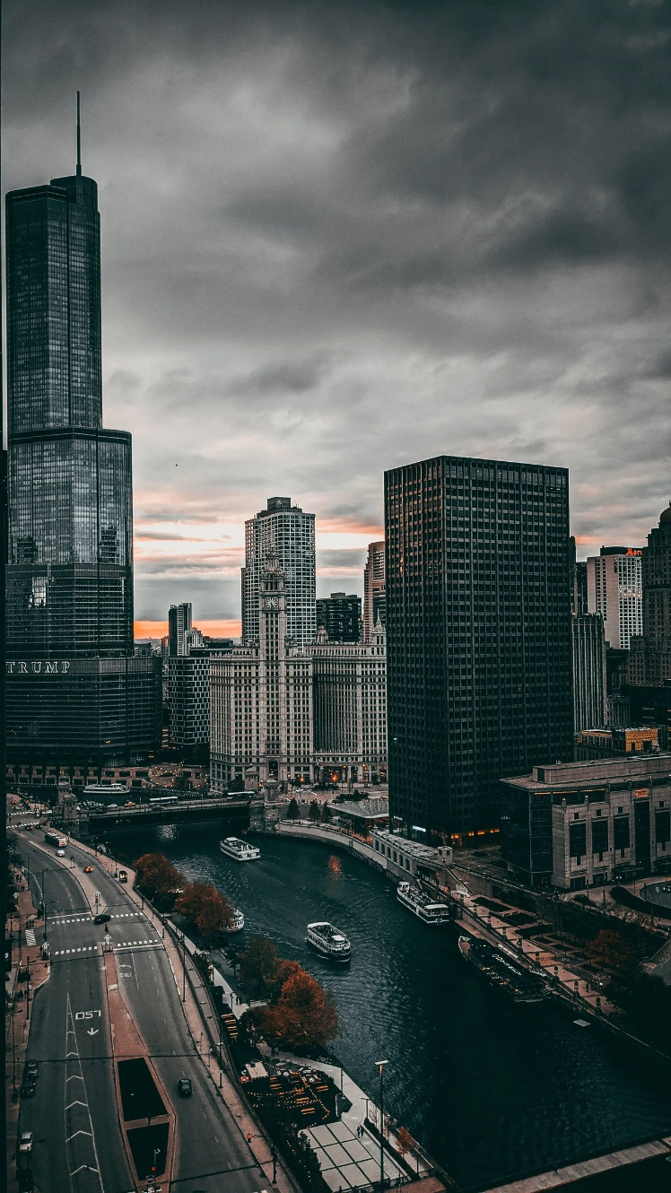 Video editing setup with city landscape footage