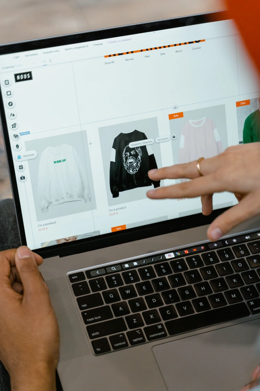 Fast-loading shop website design built by The Market Winners