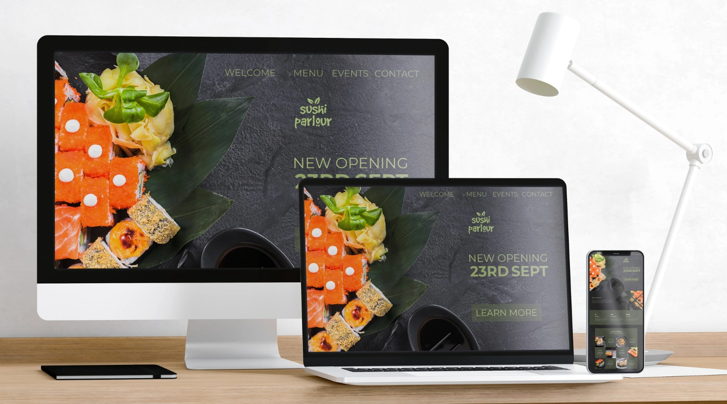 Clean, modern website design mockup built by The Market Winners